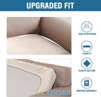 H.VERSAILTEX Velvet Stretch Individual Couch Cushion Cover Plush Slipcover for Loveseat Sofa Furniture Protector Seat Cover (1 Piece Loveseat Cushion Cover, Ivory)