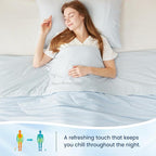 Cozy Bliss Cooling Comforter Twin Size Dual-Sided, Ultra-Soft Cooling Blankets for Hot Sleepers and Night Sweats, Breathable Lightweight Silky Smooth, Cool Blue