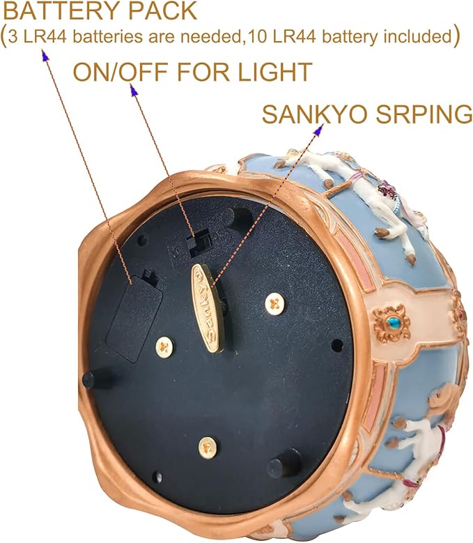 You are My Sunshine Music Box Carousel Horses Unicorn Musical Box with Sankyo 18-Note Wind Up for Kids Girls Christmas Birthday Gifts