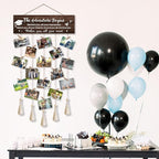 The Adventure Begins Graduation Picture Frame,Graduation Frame with Tassel Holder and 16 Clips,School Photo Framed,Highschool Graduations Gifts for He Her