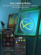 Lepro TB1 AI Smart Table Lamp, RGB+IC Addressable Color Changing Desk Light Alexa Google Home Enable, Music Sync, DIY Endless Scenes, APP Control Cool LED Lamp for Room Decor Ambient Lighting, 2.4 GHz