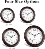 Wall Clocks Battery Operated Silent Non-Ticking Wall Clock 8.5 Inch Small Vintage Retro Rustic Style Decorative for Kitchen Living Room Home Office (Bronze)