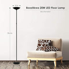 BoostArea Floor Lamp/Standing Lamp, 20W 2000LM LED Torchiere Lamp, Stepless Dimmable, Touch Control, 3000K Daylight, 50000hrs Lifespan for Living Room, Bedroom