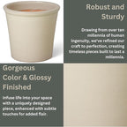 Emissary Round Stoneware Planter (Parent SKU 12012) (Cream, 16" D x 15" H)