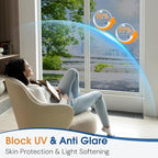 Homein One Way Privacy Window Film with Tool Window Tint for Home Film See Out Not in Heat Control Sun Blocking Mirror Reflective Anti UV Covering Static Cling No Glue Sliver 23.6 x 78.7 inch