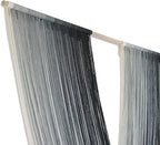 Flber Macrame Wall Hanging Large-Scale Dip-Dye Blue Bohemian Yarn Tapestry Home Room Wall Decor 57" Wx 35" L