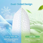 QUTOOL Luxury Cooling Body Pillows for Adults, Adjustable Loft Shredded Memory Foam Full Body Pillow, Long Pillow for Bed with Removable Double-Sided Soft & Cool Cover, White (18"x51")