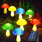 8-Pack Solar Mushroom Lights for Garden Decor, 8 Modes Waterproof Outdoor Garden Mushroom Lamp, Multi-Colored Solar LED Fairy Lights for Christmas Halloween Yard Lawn