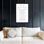 flowtorely The Ten Commandments Sign Bible Verse Wall Decor 16"×11" Christian Catholic Scripture Large Wooden Framed Wall Hanging Art (Black)