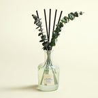 COCORRÍNA Eucalyptus & Wild Mint Reed Diffuser – 6.76 oz Essential Oil with Sticks & Dried Eucalyptus, Home Fragrance for Bedroom or Bathroom Décor