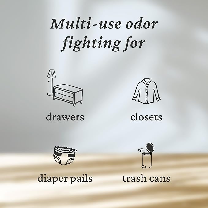 Fresh Wave Lemon Odor Eliminating & Deodorizing Packs | Bag of 6 & Fresh Pod Case | Safer Odor Relief for Small Spaces | Natural Plant-Based Odor Eliminator | Odor Absorbers for Home