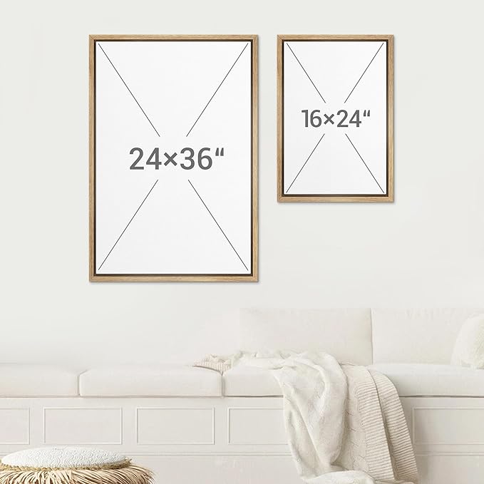 SIGNWIN 3 Piece Framed Canvas Wall Art Black and White Palm Tree Canvas Prints Home Artwork Decoration for Living Room,Bedroom - 16"x24"x3 Natural