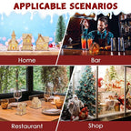 BESPORTBLE Wooden Christmas Village Houses Set of 3 - LED Light Up Mini Houses for Holiday Decor, 2025 New Rustic Farmhouse Christmas Decorations, Indoor Tabletop Decor for Home, Office, Mantel