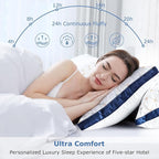 Cooling Pillows Queen Size Set of 2, Luxury Hotel Quality Queen Bed Pillows, Fluffy Down Alternative Pillows 2 Pack for Sleeping, Soft Gusseted Pillows for Side, Back or Stomach Sleepers