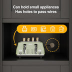 Tall Narrow Storage Cabinet 66.93" H Tall Bathroom Cabinet Metal Pantry Cabinets, 4 Adjustable Shelves for Kitchen, Home Office, Living Room, Dinning Room (20 inches Wide Black)