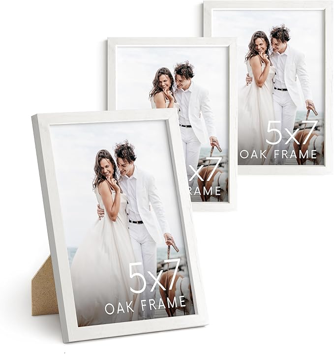 HAUS AND HUES Standalone White Oak Frame Set of 3-5x7
