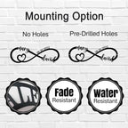 Wedding Gifts for Couples 2025 | Personalized Wedding Gifts | Couples Gift for Her | Anniversary Wedding Date Sign | Engagement Gift | Wall Decor | Bridal Shower Gift | Infinity Metal Sign