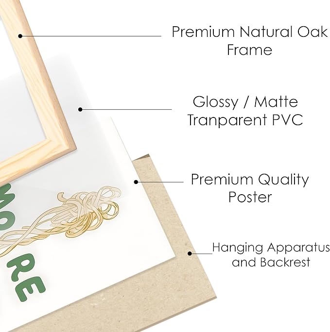 Kitchen Wall Decor, 10 pcs of Framed Kitchen Wall Art Prints, Natural Oak Frames, and Aesthetic Pictures Wall Decor, Sage Green Decor Wall Picture Set