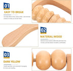 2pcs Wooden Massage Rollers Trigger Point Roller Muscle Relaxation Bead Massage Tools for Neck Back Leg Foot Arm