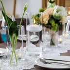 WDHODEC Hurricane Candle Holders for Pillar Candles, Clear Glass Cylinder Vases for Flowers, Votives for Wedding Party Centerpieces 10" 7.8" 6" Set of 9