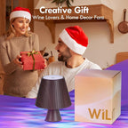 WILIT Wine Bottle Lights for Liquor Bottles, RGB Water Ripple Night Light Projector for Bedroom, Unique Home Decor Living Room, Birthday Gifts for Women, Wireless Bottle Lamp, Bar Accessories