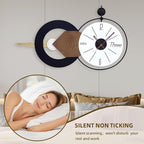 35x20 Inch Battery Operated Large Wall Clock for Living Room Decor - Modern Decorative Clocks Abstract Art for Home, Dining Room, Bedroom, Kitchen, Office