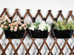 2 Pack Metal Hanging Planter for Outdoor Plants, 10 Inch Black Fence Planters Railing Pots for Garden Patio Balcony Decor, Flower Bucket with Detachable Hooks (Black, 2Pcs)