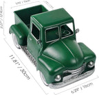 Farmhouse Green Truck Decor, Metal Pickup Truck Planter, Truck Decor, Vintage Truck Decor Desktop Storage Decor Model for Home Indoor and Outdoor Table Center Decor