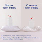 Shatex Medium Firm Pillow, King Size 34 x 20 inch, Adjustable Pillow for Neck Pain Relief，Back Pillow Provide Strong Support for Stomach & Side Sleepers