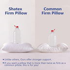 Shatex Extra Firm Pillow Queen Size 28 x 20 inch, Bed Pillow with Adjustable Insert Provides Stronger Support - for Back, Stomach & Side Sleepers.