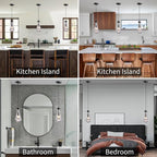 Modern Raindrop Pendant Lights Set of 3, Pendant Lights Kitchen Island 3 Pack, Matte Black Pendant Lights for Bedroom Bathroom, Chandelier for Living Room Hallway, Bulb Included