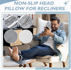 Yalikop 2 Pcs Non Slip Recliner Head Pillow Half Moon Bolster Pillow Set Neck Pillow for Office Chair Foot Pillow for Head Ankle Lumbar Support Leg Elevation Sleeping, Sofas and Loveseats (Grey)