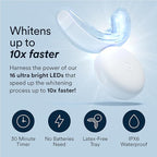 Auraglow Teeth Whitening Kit, LED Accelerator Light, 35% Carbamide Peroxide Teeth Whitening Gel, 20+ Whitening Treatments, Whitens up to 10 Shades in 7 Days