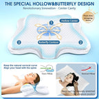 Pain Relief Cervical Pillow for Neck and Shoulder Support,Hollow Design Memory Foam Pillows with Cooling Case,Orthopedic Ergonomic Neck Pillow,Contour Bed Pillow for Side Back Stomach Sleeper…