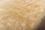 Latepis Yellow Rugs for Living Room Faux Sheepskin 5x6.7 Fuzzy Rugs Washable Fur Rug for Bedroom Bedside Home Décor, Rectangle