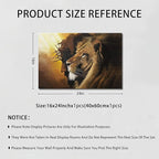 Fantasy Artists Framed Jesus Christ Canvas Wall Art The Lion of Judah Christian Painting Prints Biblical Wall Decor Religious Room Decor for Church Prayer Room Christian Schools Hospitals 16" x 24"
