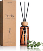 M&SENSE Eucalyptus Citrus Reed Diffuser: 6.3 fl oz Non-Toxic Aroma Set with Sticks, Light & Subtle Fragrance, Long-Lasting Natural Essential Oil Gifts for Bedroom, Shelf Decor & Small Spaces