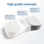 AM AEROMAX King Size Memory Foam Pillow - 6.5 Inch High Side Sleeper - Black and Gray Two-Tone Pillowcase - Memory Foam Pillow for Adults - Ideal for Side and Back Sleepers