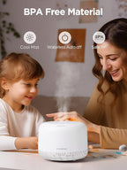 InnoGear 500ml Essential Oil Diffuser with Remote Control, Premium Ultrasonic Aromatherapy Diffusers Scent Humidifier Vaporizer Auto-Off Timer for Large Room Home, White