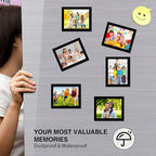 Magnetic Picture Frames with Black Border(2.5"X3.5",12 Pack),Mini Wallet Size Magnet Photo Sleeves Pockets/Holder,Decorations for Home/Office/School/Classroom/Party