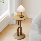 Solid Wood End Table with Sturdy U-Shaped Legs, Modern Side Table for Living Room & Bedroom, Natural Ash Wood, Easy Assembly (15.75" L x 15.75" W x 23.62" H)