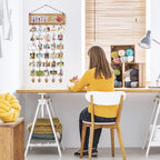 Bikoney Picture Frames Collage Wall Decor Hanging Photo Display Multi Pictures Organizer with Wood Bulletin Board Photo Board 30 Clips and 6 Pushpins for Room (Carbonized Black)