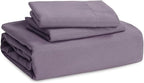 Bedsure Grayish Purple Duvet Cover Full Size - 3 Pieces Prewashed Extra Soft Cotton-Like Bedding Set, Includes 1 Duvet Cover 80x90 Inches with Zipper Closure & 2 Pillow Shams, Comforter Not Included