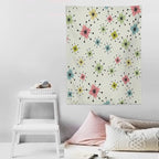 ICMOLYYENLO Abstract Cat Tapestry, Medieval Abstract Atomic Star Cat Vintage Home Wall Hanging Art Tapestry for Bedroom Living Room Dormitory 60x60 Inch