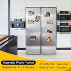 YixangDD 10 Pack Magnetic Picture Frame, 4 x 6 Inches Fridge Magnetic Photo Frames, Magnetic Photo Frames for Refrigerator, Home, School, Office (Black)