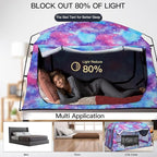 Bed Tent,Portable Privacy Sleeping Bed Canopy,Blackout 90% Drapes for Kids and Adult,Indoor Space Tent with Breathable Large Mesh Windows