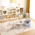 Toddler Chair Kids Couch, 2-in-1 Comfy Armchair with Removable and Washable Cover Carrying Handle, Convertible Reading Chair Toddler Couch for Girls and Boys