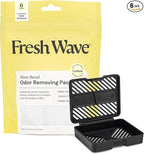 Fresh Wave Lemon Odor Eliminating & Deodorizing Packs | Bag of 6 & Fresh Pod Case | Safer Odor Relief for Small Spaces | Natural Plant-Based Odor Eliminator | Odor Absorbers for Home