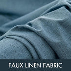 MIULEE Linen Texture Curtains for Bedroom Solid 100% Blackout Thermal Insulated Dusty Blue Curtains Grommet Room Darkening Drapes Luxury Decor for Living Room Nursery 52x45 Inch (2 Panels)