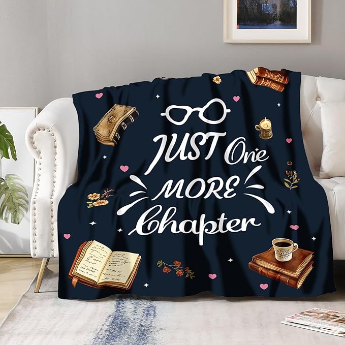 Book Lover Blanket Gifts for Kids Women - Books Library Reading Themed Throw for Men Teen Adults Reader Soft Fleece Cozy Bed Couch Birthday Christmas Lightweight Blanket 50"x60"